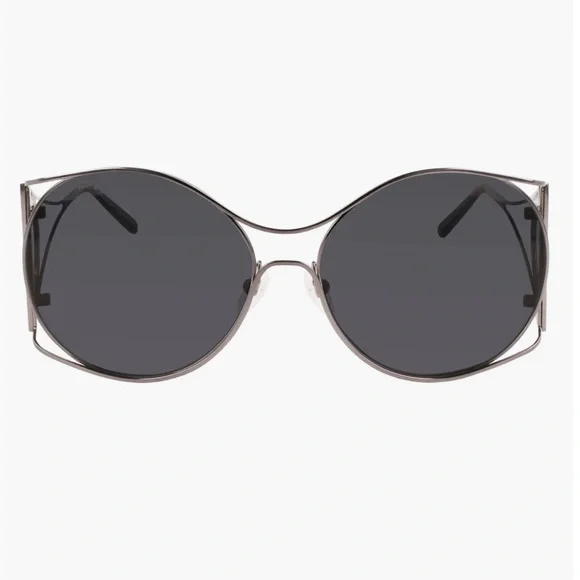 Gancini 62mm Oval Sunglasses
FERRAGAMO - dark ruthenium Sunglasses - Women | Ferragamo main image 4